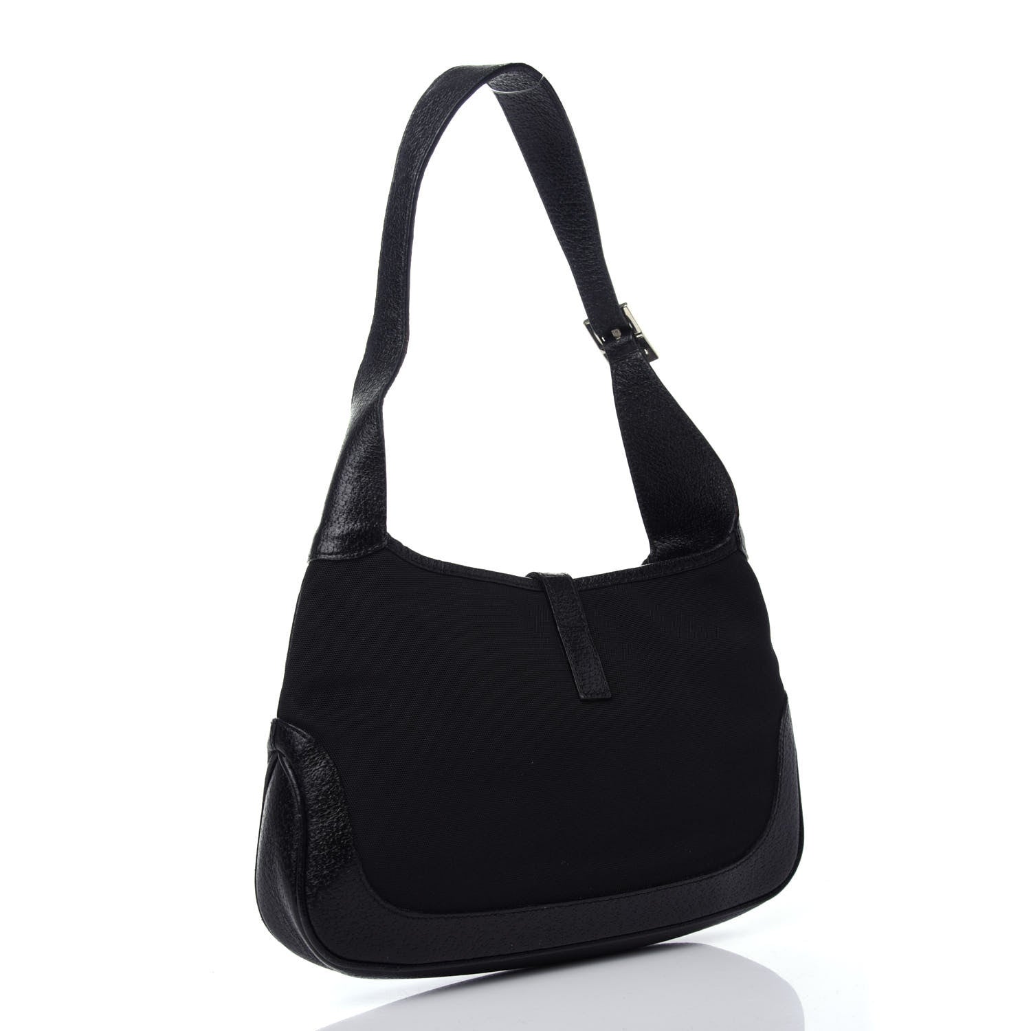 Gucci Canvas Calfskin Small Jackie O Hobo Black 3 of 10