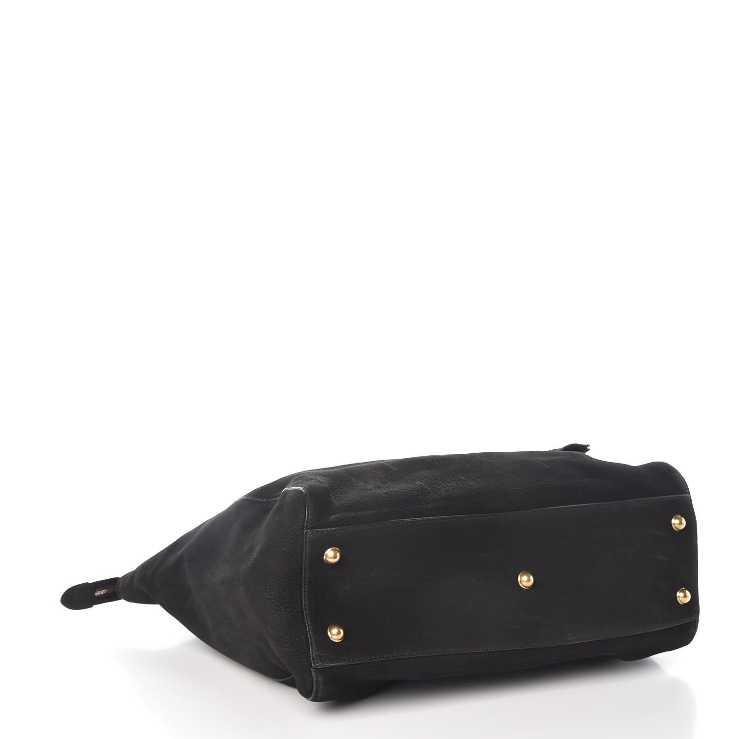 Gucci Nubuck Top Handle Satchel Black 4 of 9
