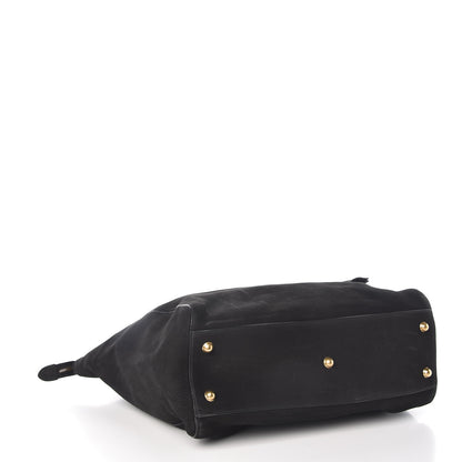Gucci Nubuck Top Handle Satchel Black 4 of 9