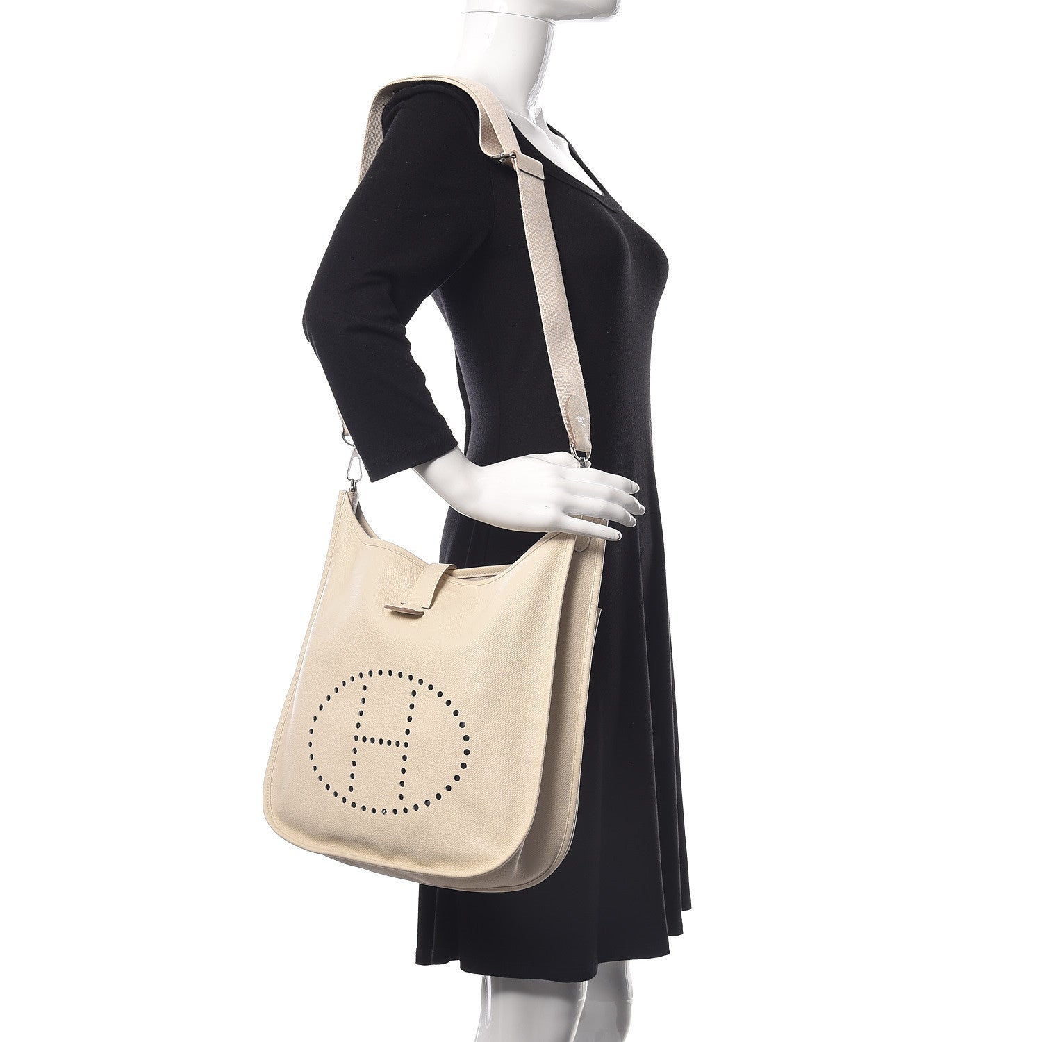 Hermes Epsom Evelyne III GM Craie 2 of 13
