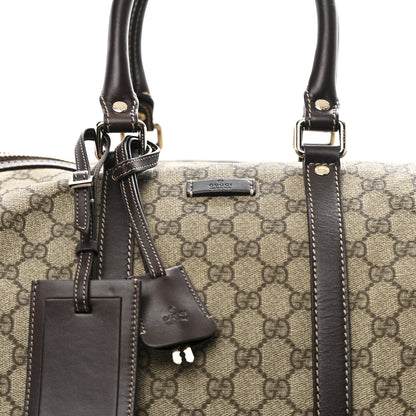 Gucci GG Plus Monogram Large Carry On Duffle Trolley Beige Ebony Cocoa Dark Chocolate 9 of 14