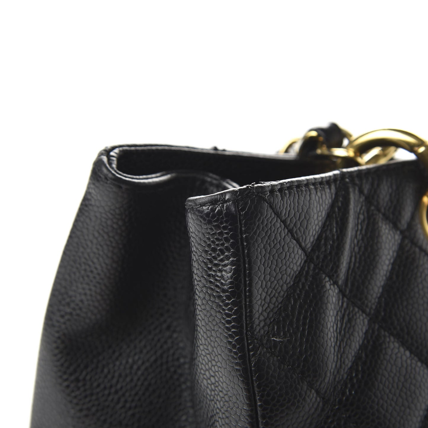Caviar Quilted Grand Shopping Tote GST Black
