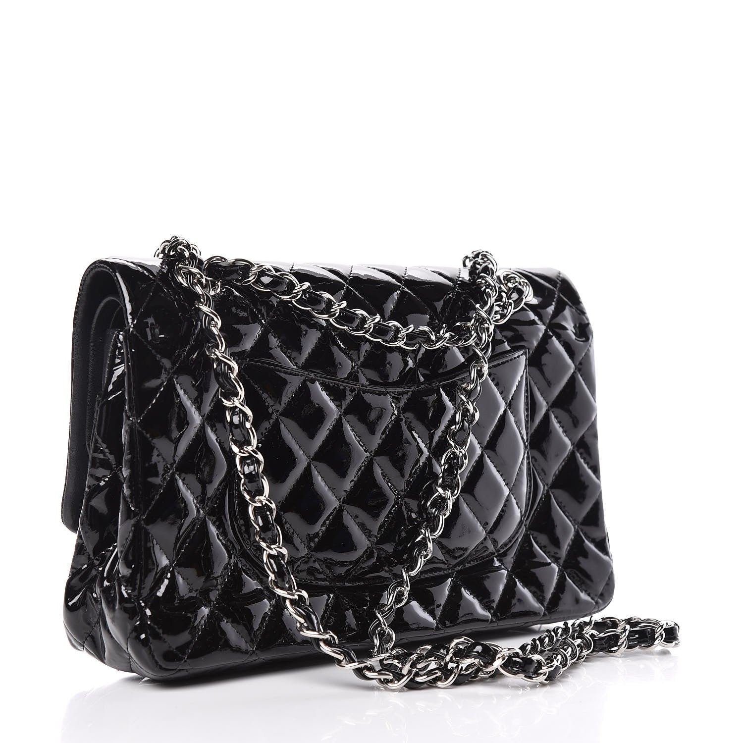 Chanel Patent Quilted Medium Double Flap Black 3 of 18