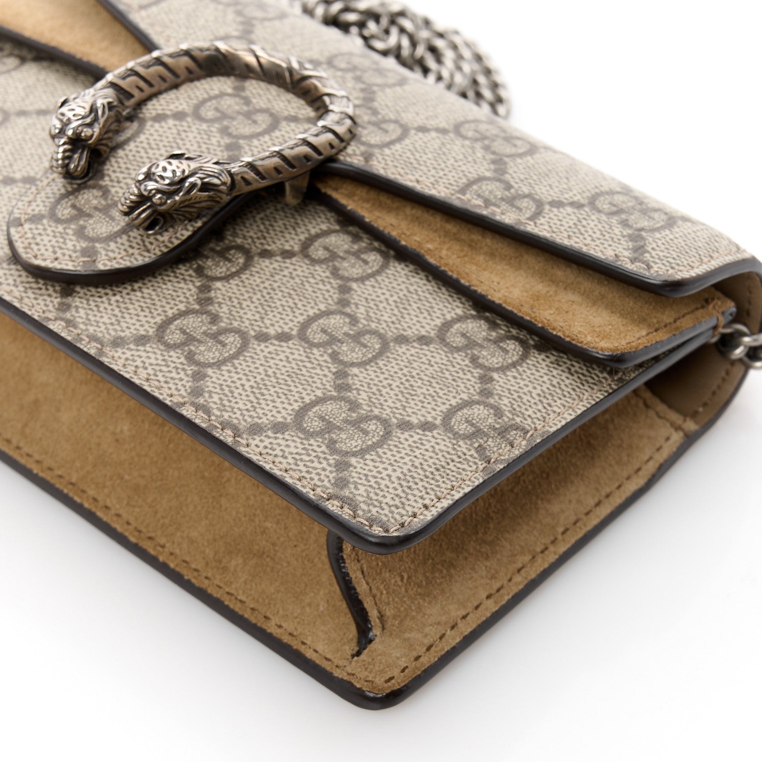 Gucci GG Supreme Monogram Super Mini Dionysus Shoulder Bag Taupe 10 of 12