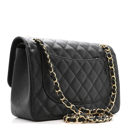 Chanel Caviar Quilted Jumbo Double Flap Black 3 of 11