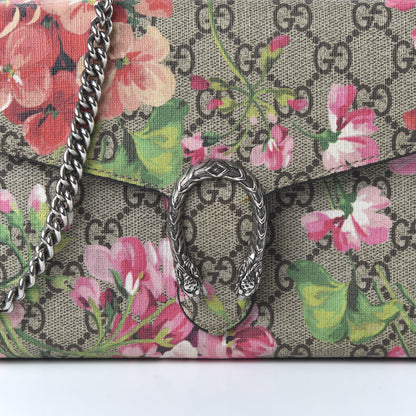 Gucci GG Supreme Monogram Blooms Mini Dionysus Chain Wallet Beige Multicolor Dry Rose 9 of 10
