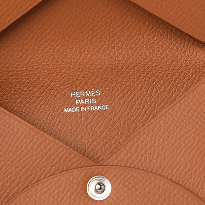 Hermes Epsom Calvi Card Case Gold 5 of 7
