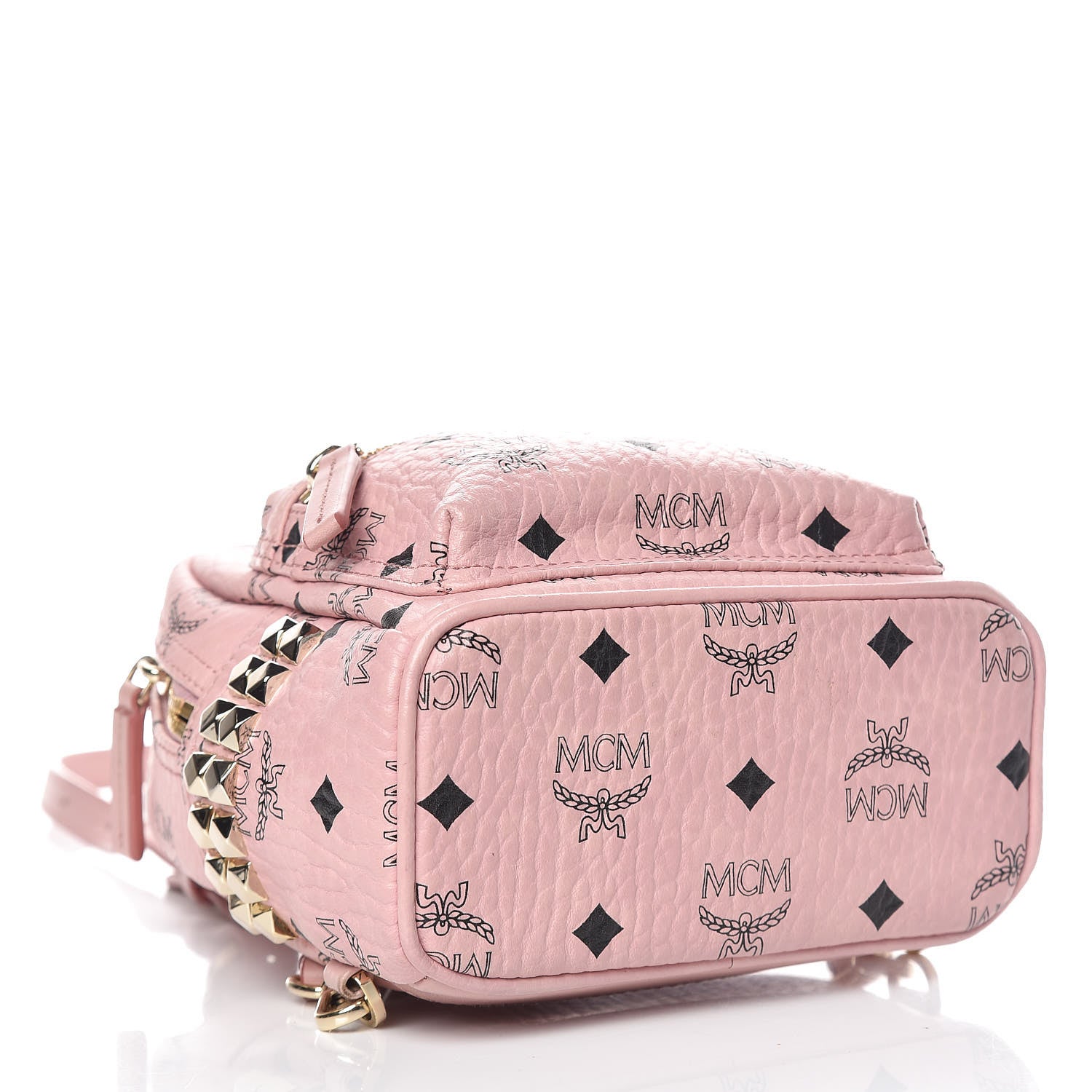 MCM Visetos Side Stud X- Mini Stark Backpack Pink 4 of 10