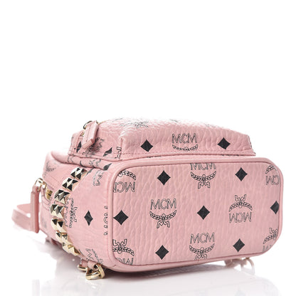 MCM Visetos Side Stud X- Mini Stark Backpack Pink 4 of 10