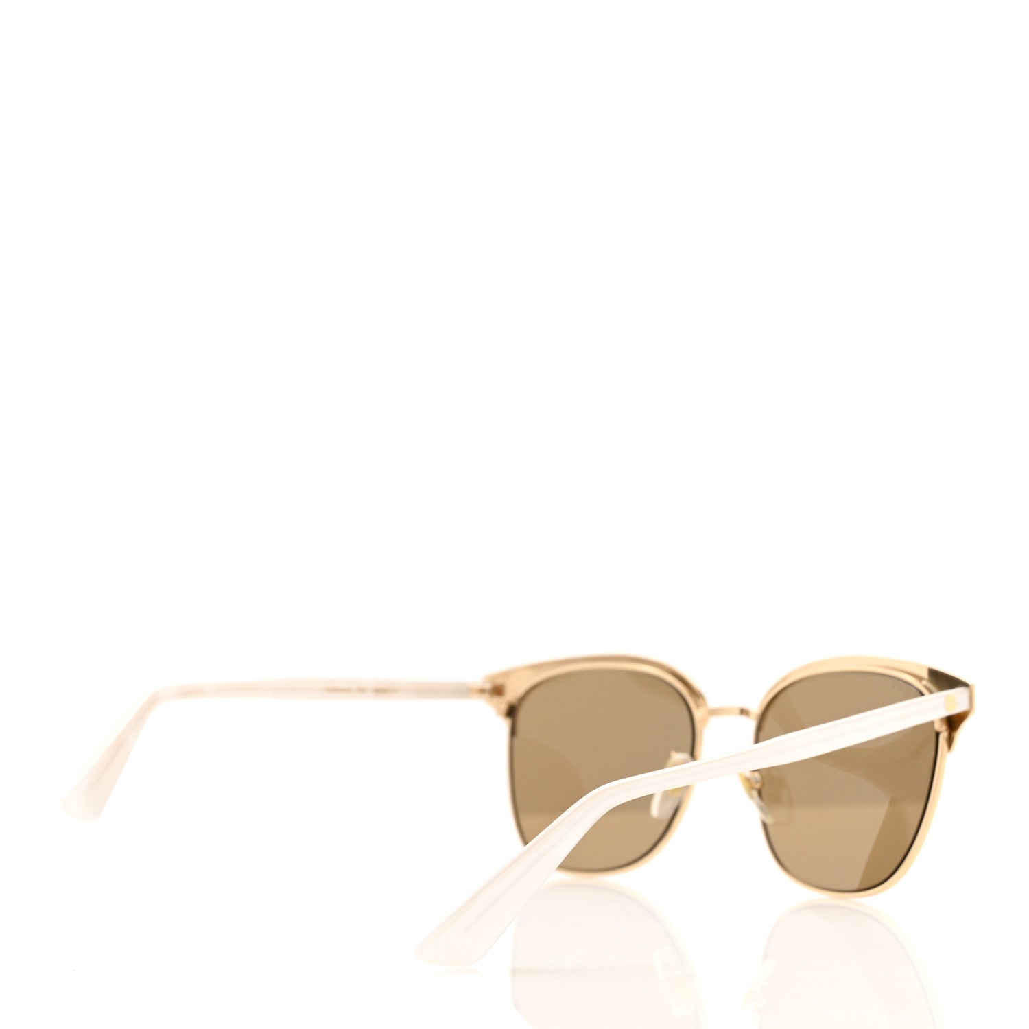Gucci Round Metal Sunglasses GG0244S Gold 4 of 7