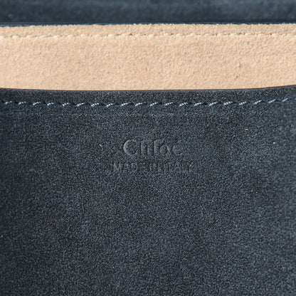 Chloe Suede Smooth Calfskin Mini Drew Shoulder Bag Cloudy Blue 6 of 11