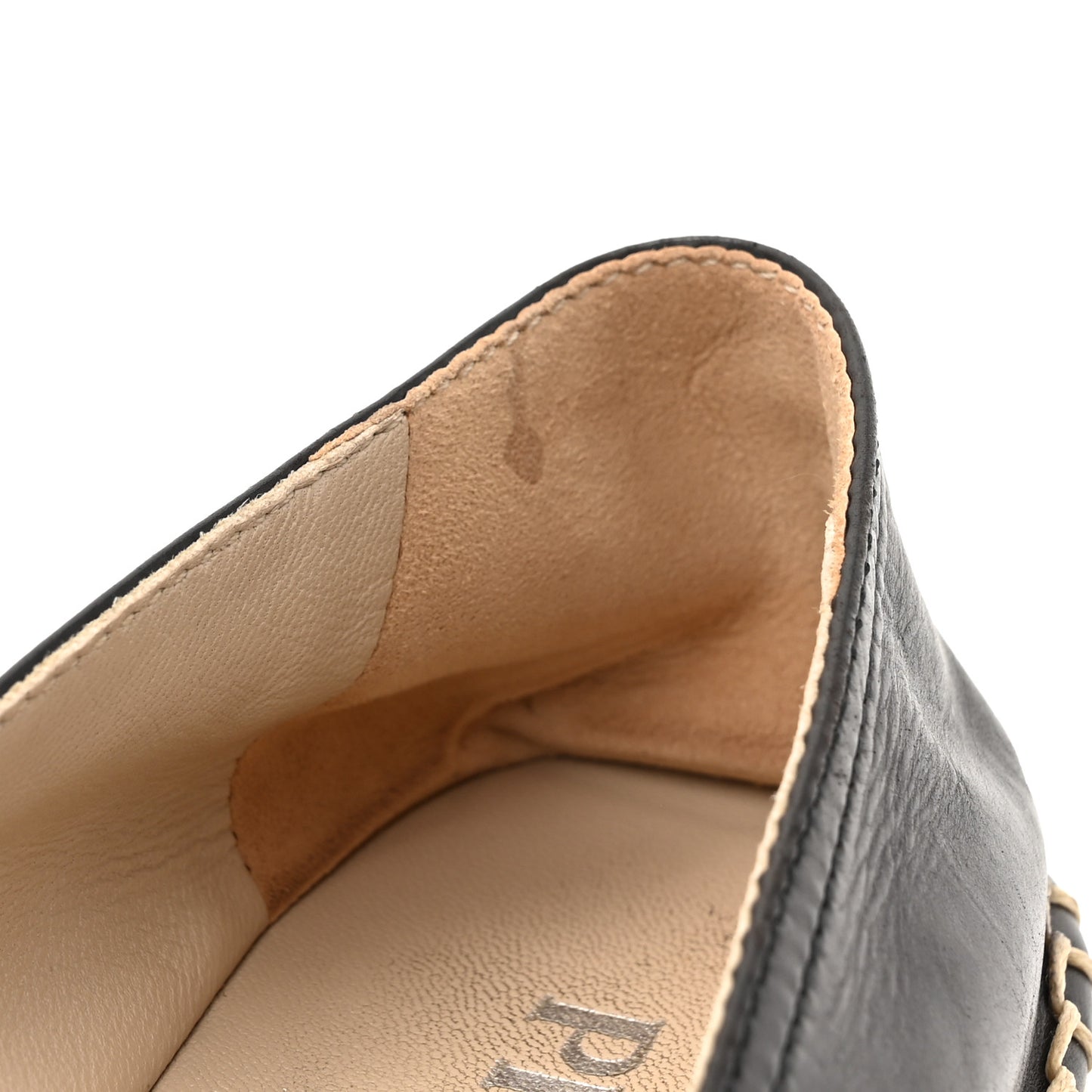 Nappa Logo Cap Toe 20mm Espadrilles 37 Black