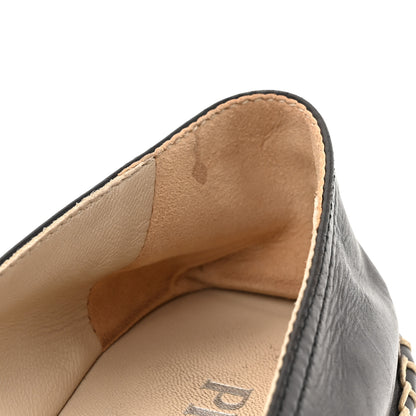 Prada Nappa Logo Cap Toe 20mm Espadrilles 37 Black 10 of 14