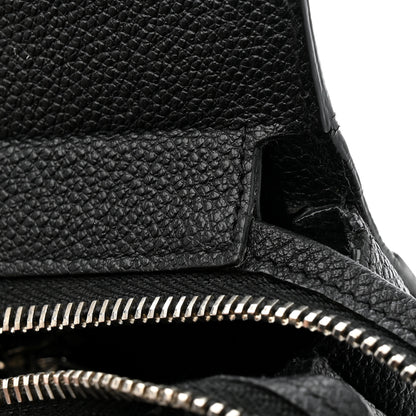 Saint Laurent Grained Calfskin Medium Cabas Rive Gauche Black 33 of 41