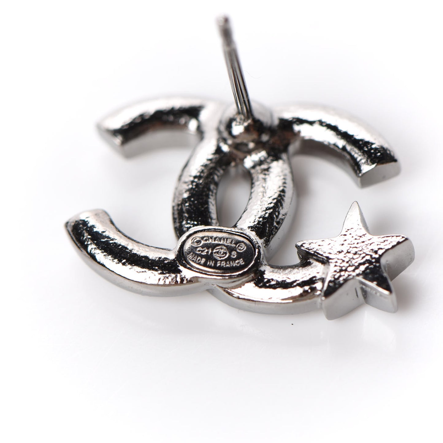 Crystal CC Starfall Earrings Silver