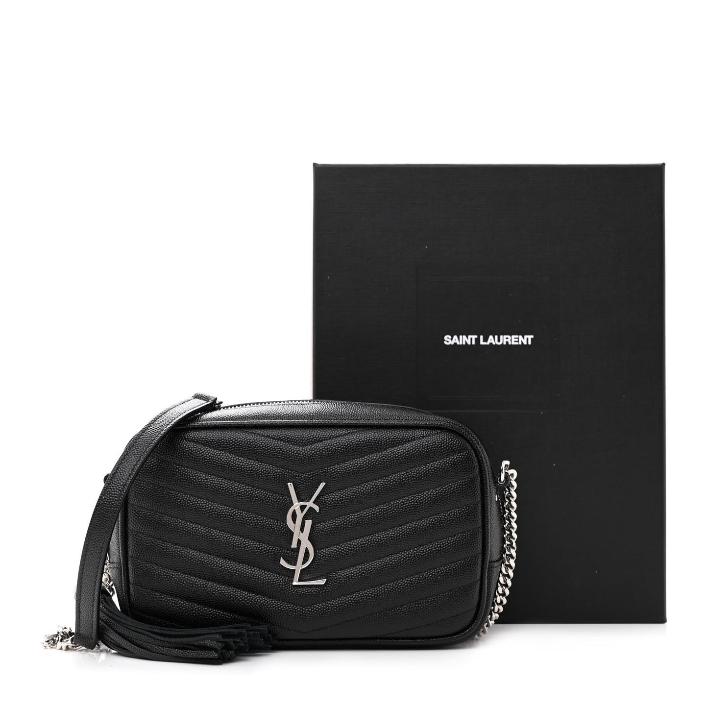 Grain De Poudre Matelasse Monogram Mini Lou Camera Bag Black