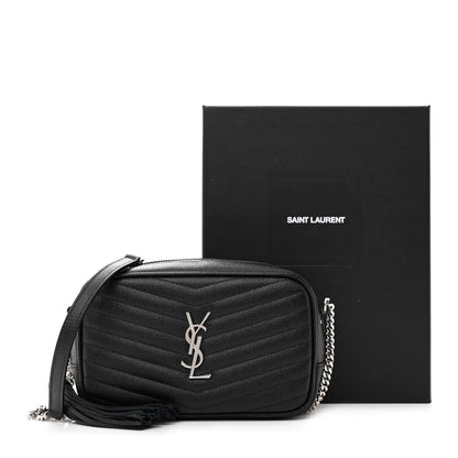 Saint Laurent Grain De Poudre Matelasse Monogram Mini Lou Camera Bag Black 11 of 11