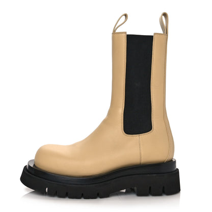 Bottega Veneta Calfskin The Lug Chelsea 55mm Boots 36.5 Cane Sugar 1 of 8