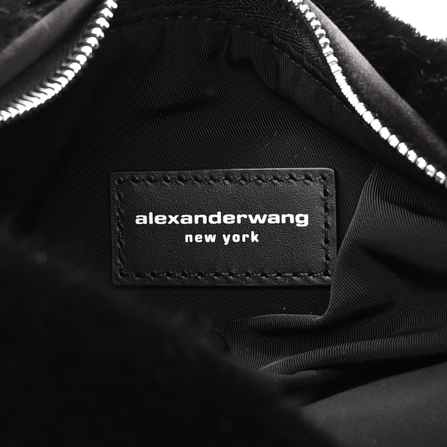 Alexander Wang Faux Fur Small Scrunchie Bag Black 6 of 9