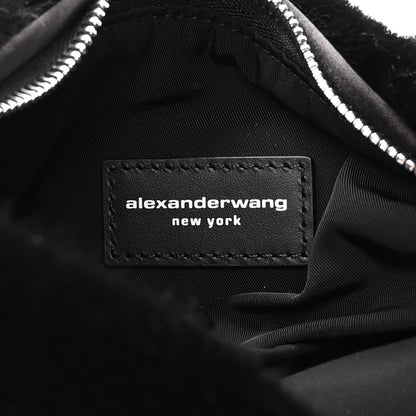 Alexander Wang Faux Fur Small Scrunchie Bag Black 6 of 9