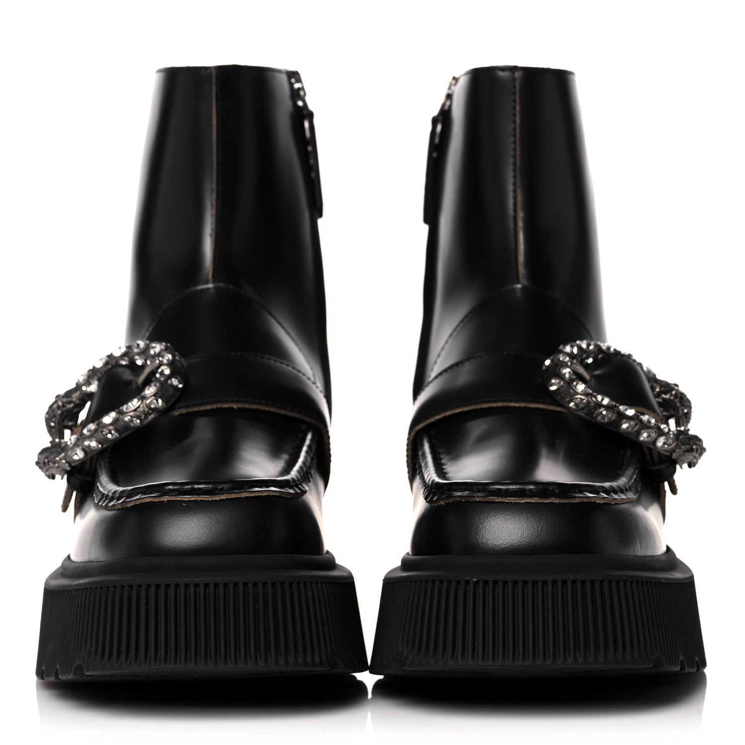 Gucci Cordovan Lux Dionysus Hunder Boots 37 Black 2 of 12