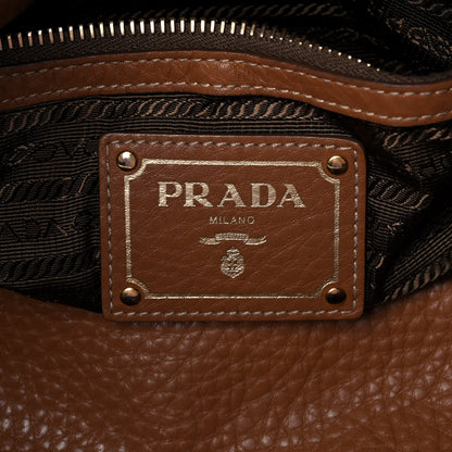 Prada Vitello Daino Side Pocket Hobo Cuoio 6 of 9