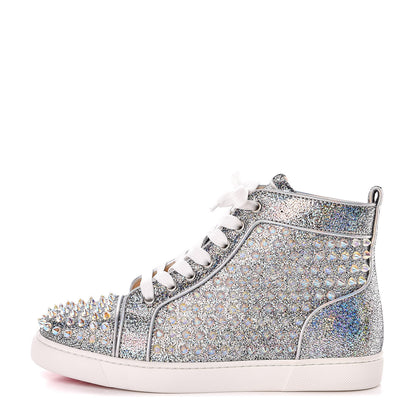 Christian Louboutin Nappa Mica Spikes Womens Louis Orlato Flat Sneakers 38 Silver 1 of 10