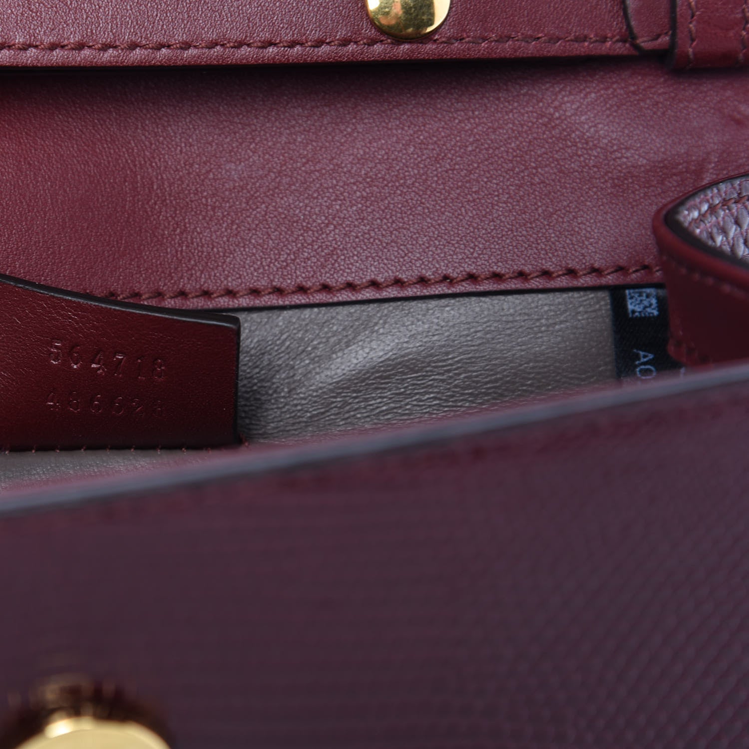 Gucci Lizard Mini Zumi Shoulder Bag Burgundy 9 of 10