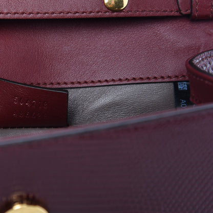 Gucci Lizard Mini Zumi Shoulder Bag Burgundy 9 of 10