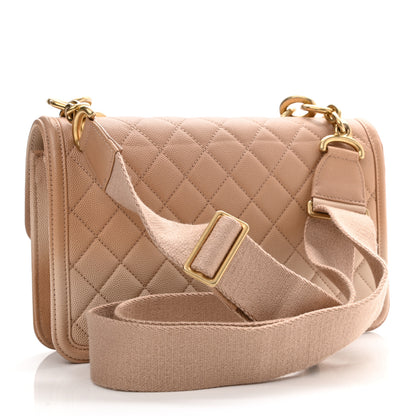 Chanel Caviar Quilted Medium Sunset On The Sea Flap Beige 2 of 10
