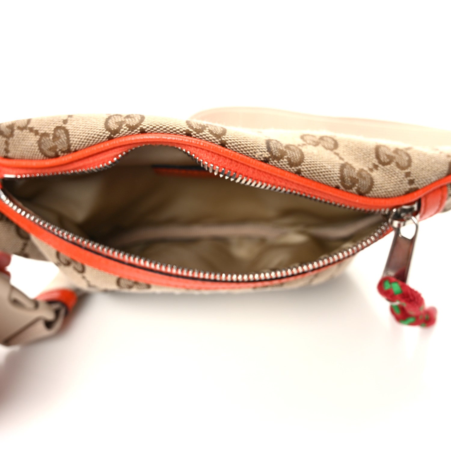 Gucci X THE NORTH FACE Monogram Textured Dollar Calfskin Embroidered Belt Bag Beige Ebony Mystic White Deep Orange 5 of 10
