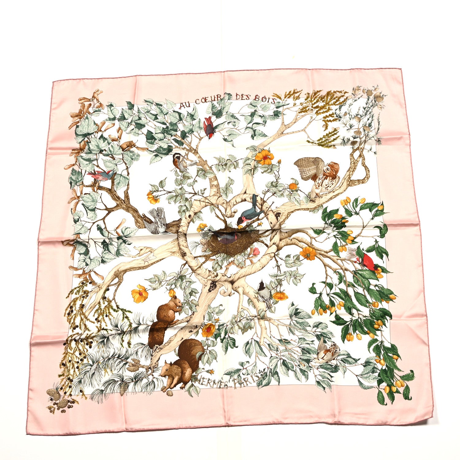 Hermes Silk Au Coeur Des Bois Scarf 90 1 of 5