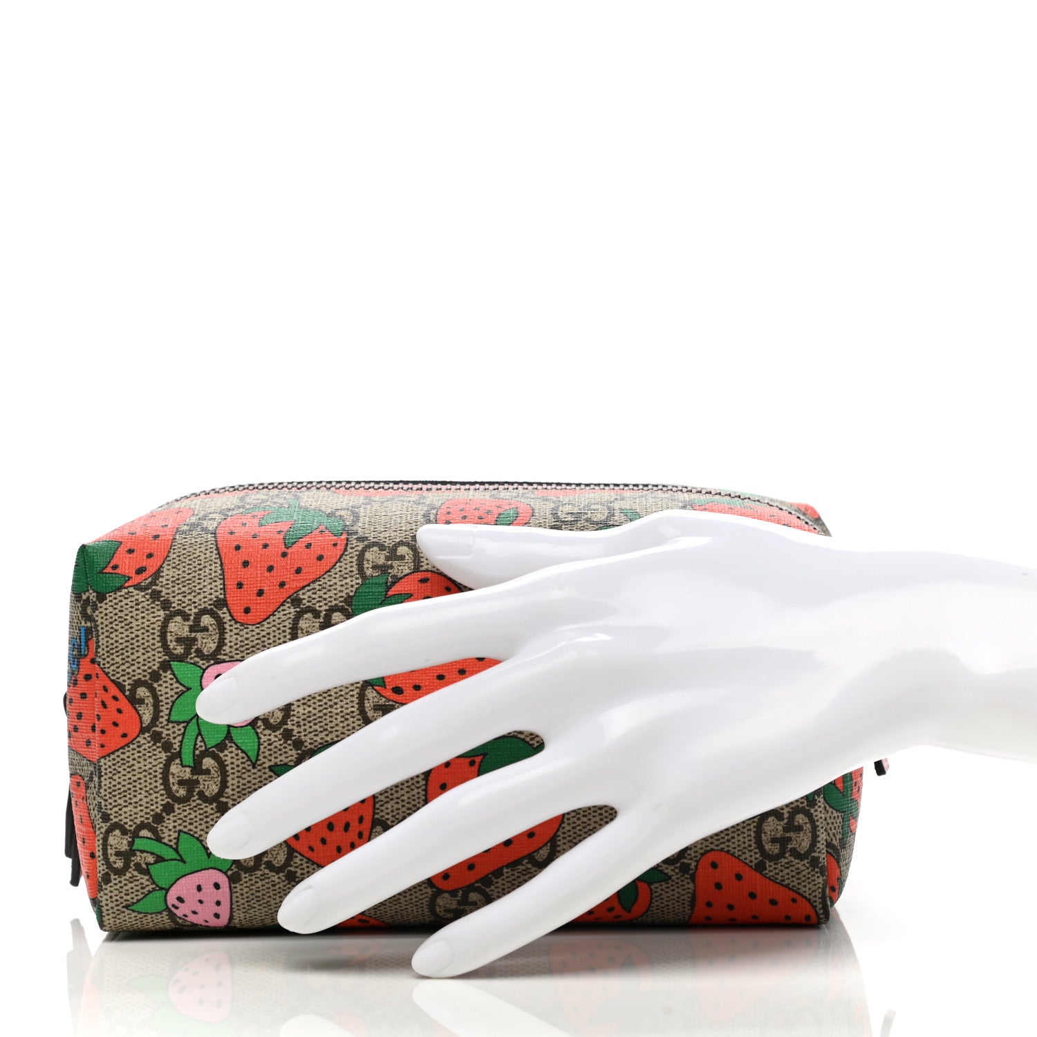 Gucci GG Supreme Monogram Strawberry Cosmetic Case 2 of 8