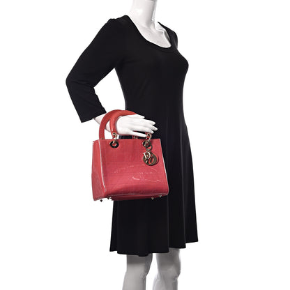 Christian Dior Patent Cannage Medium Lady Dior Pink 2 of 20