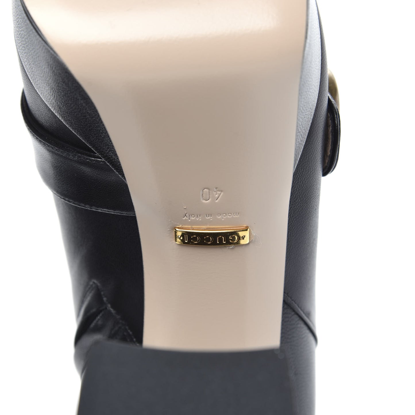 Malaga Kid GG Marmont Fringe Platform Ankle Boots 40 Black