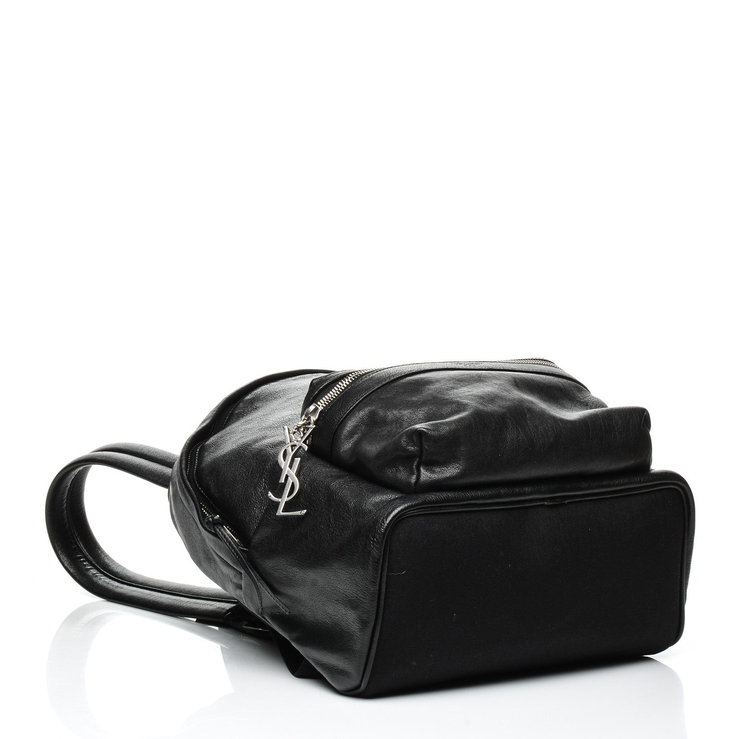 Saint Laurent Lambskin Mini City Backpack Black 4 of 8