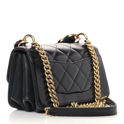 Chanel Iridescent Calfskin Quilted Mini Straight Lined Flap Black 3 of 12