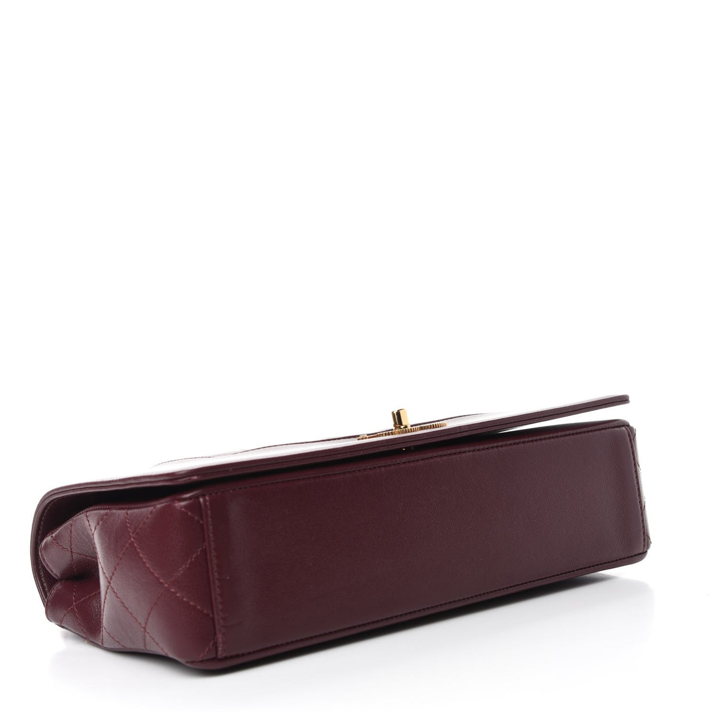 Sheepskin Quilted Vintage Mademoiselle Flap Dark Red