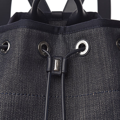 Chanel Canvas Large Deauville Backpack Denim Blue 11 of 14