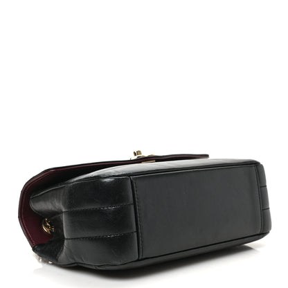 Chanel Shiny Lambskin Quilted Small Chevron Miroir Black 4 of 9