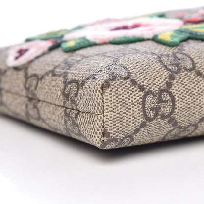 Gucci GG Supreme Monogram Embroidered Flowers Chain Wrist Wallet Multicolor 5 of 10