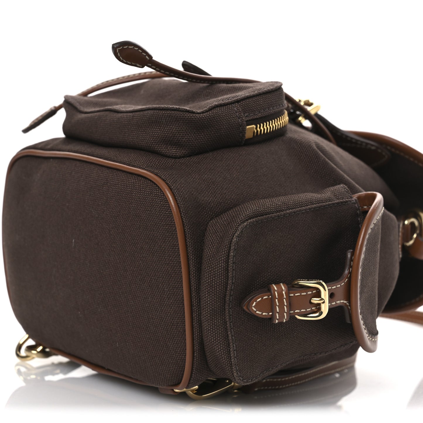 Canapa Soft Calfskin Mini Backpack Cocoa Brown Brandy