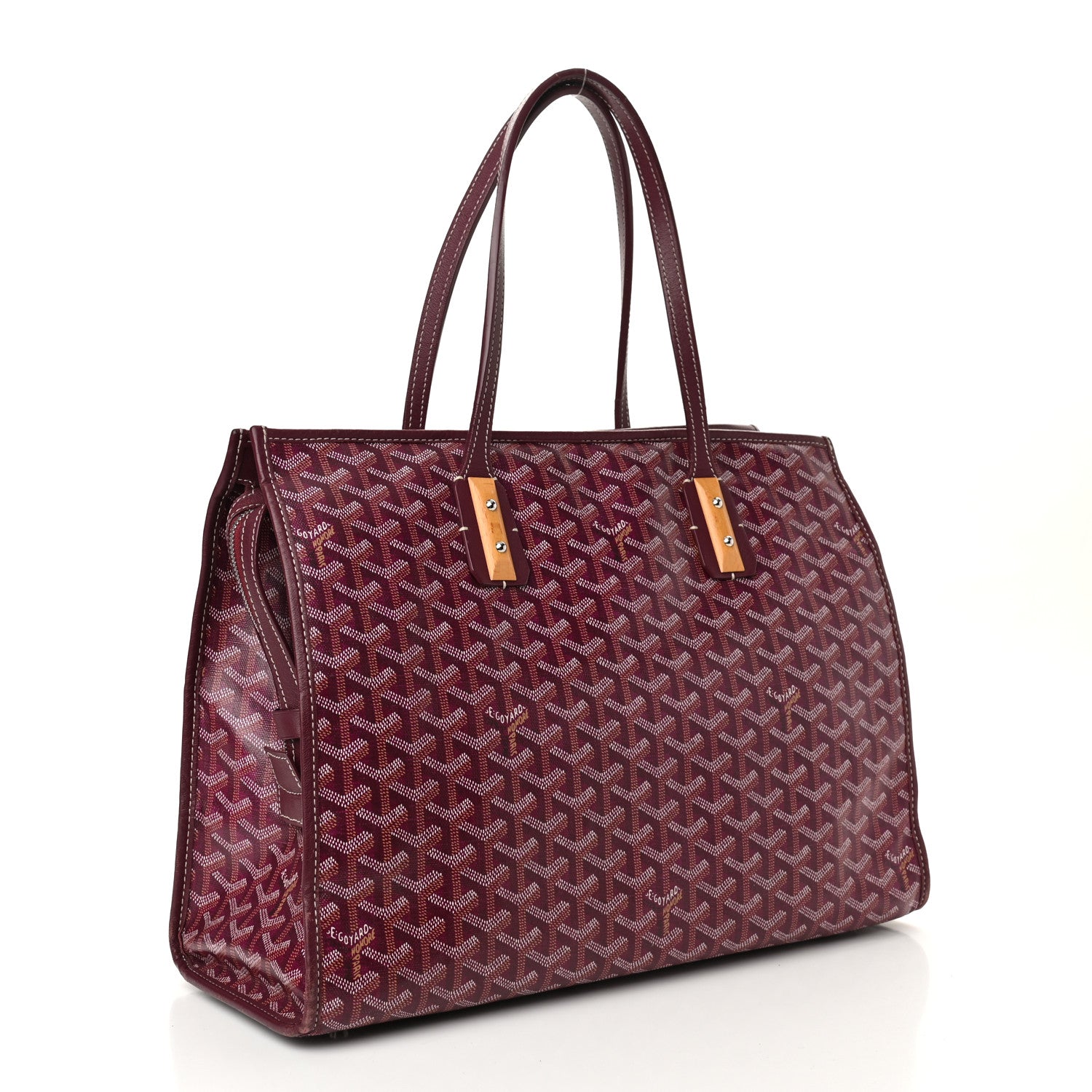 Goyard Goyardine Marquises Tote Burgundy 3 of 12