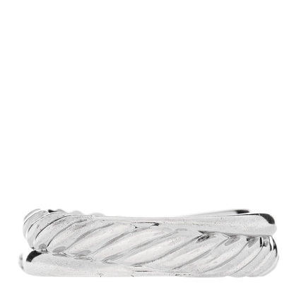David Yurman Sterling Silver Diamond 5mm Crossover Ring 52 6 3 of 5