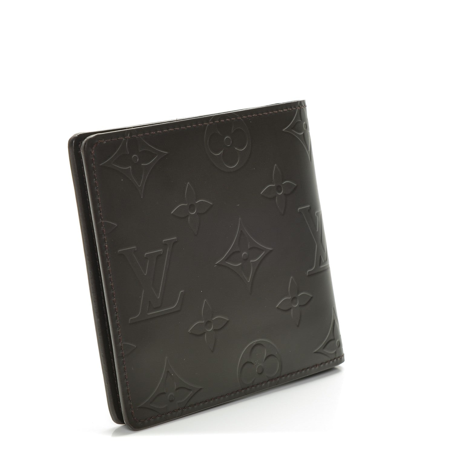 Louis Vuitton Monogram Glace Compact Wallet Cafe Brown 3 of 7