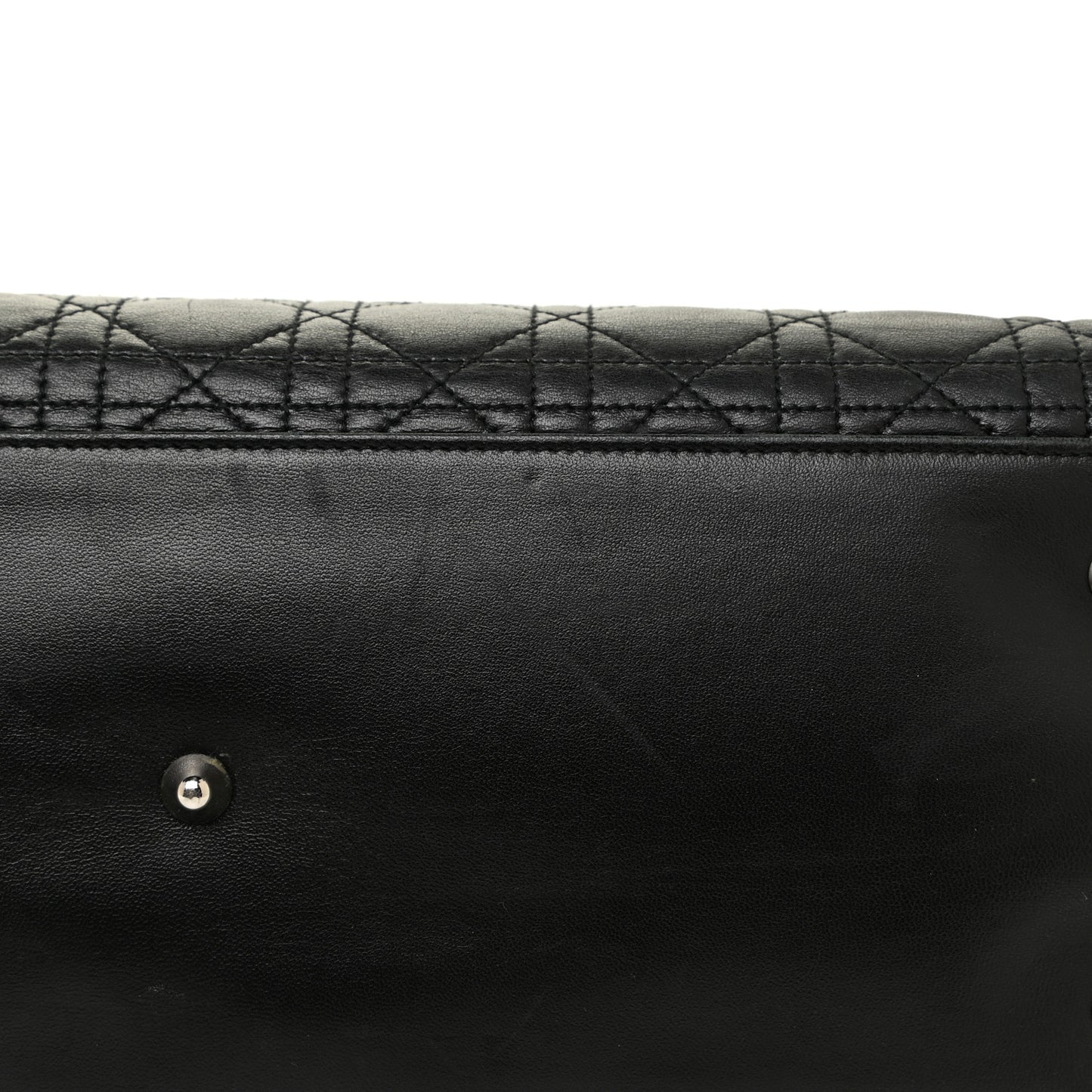 Lambskin Cannage Large Dior Soft Shopping Tote Black