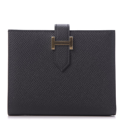 Hermes Epsom Bearn Compact Wallet Black 1 of 11