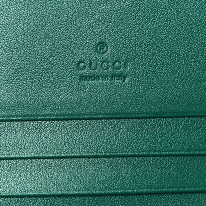 Gucci Calfskin Matelasse GG Marmont Card Case Wallet Emerald 5 of 7