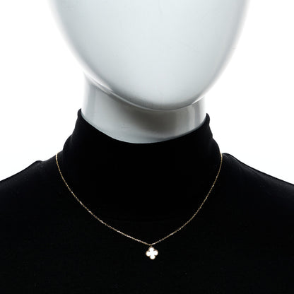 Van Cleef & Arpels 18K Yellow Gold Mother of Pearl Sweet Alhambra Pendant Necklace 2 of 6