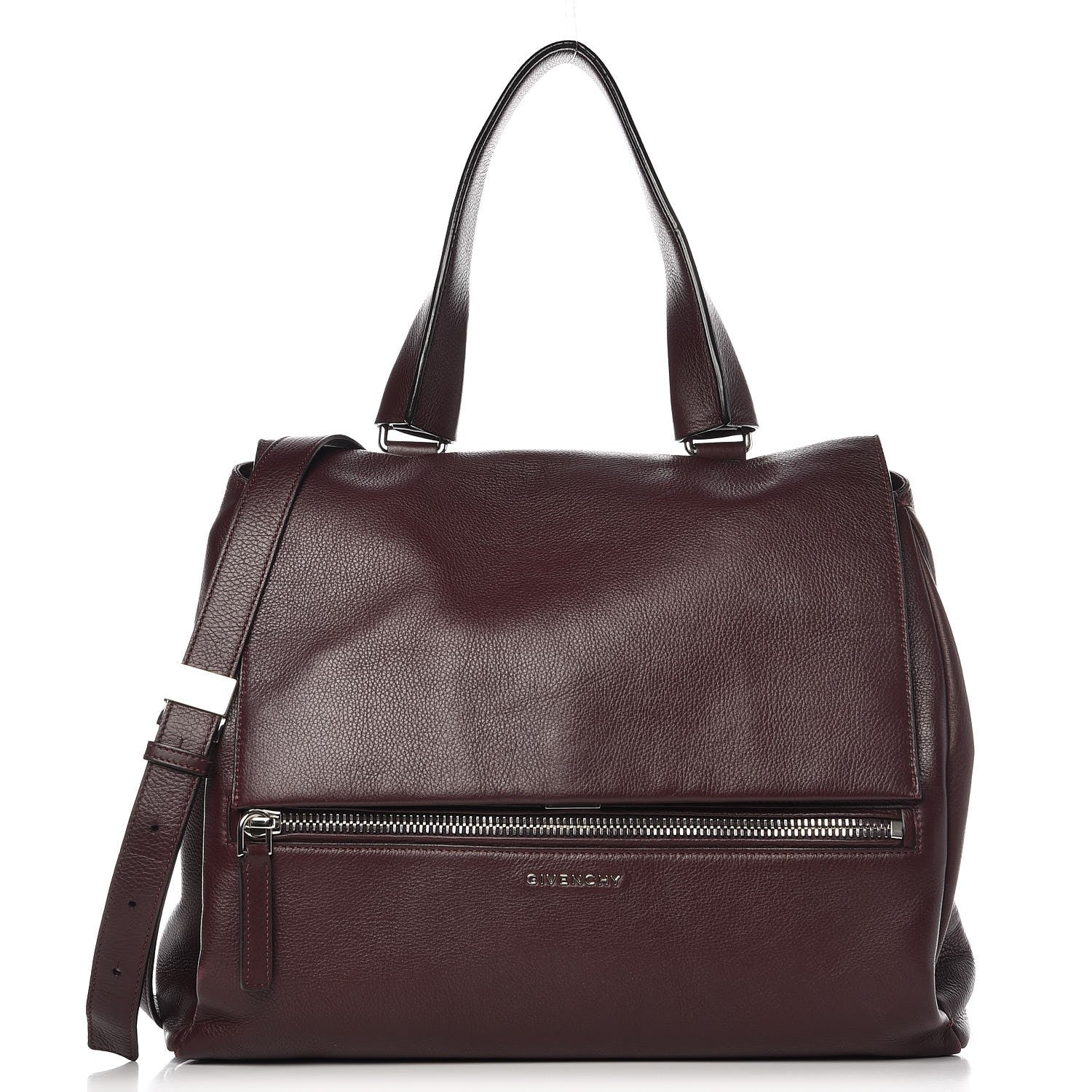 Givenchy Grained Calfskin Medium Pandora Pure Flap Bag Aubergine 1 of 19